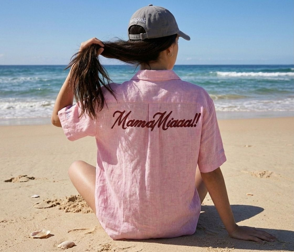 Premium Pink Short Sleeve Shirt💋(MamaMiaa)