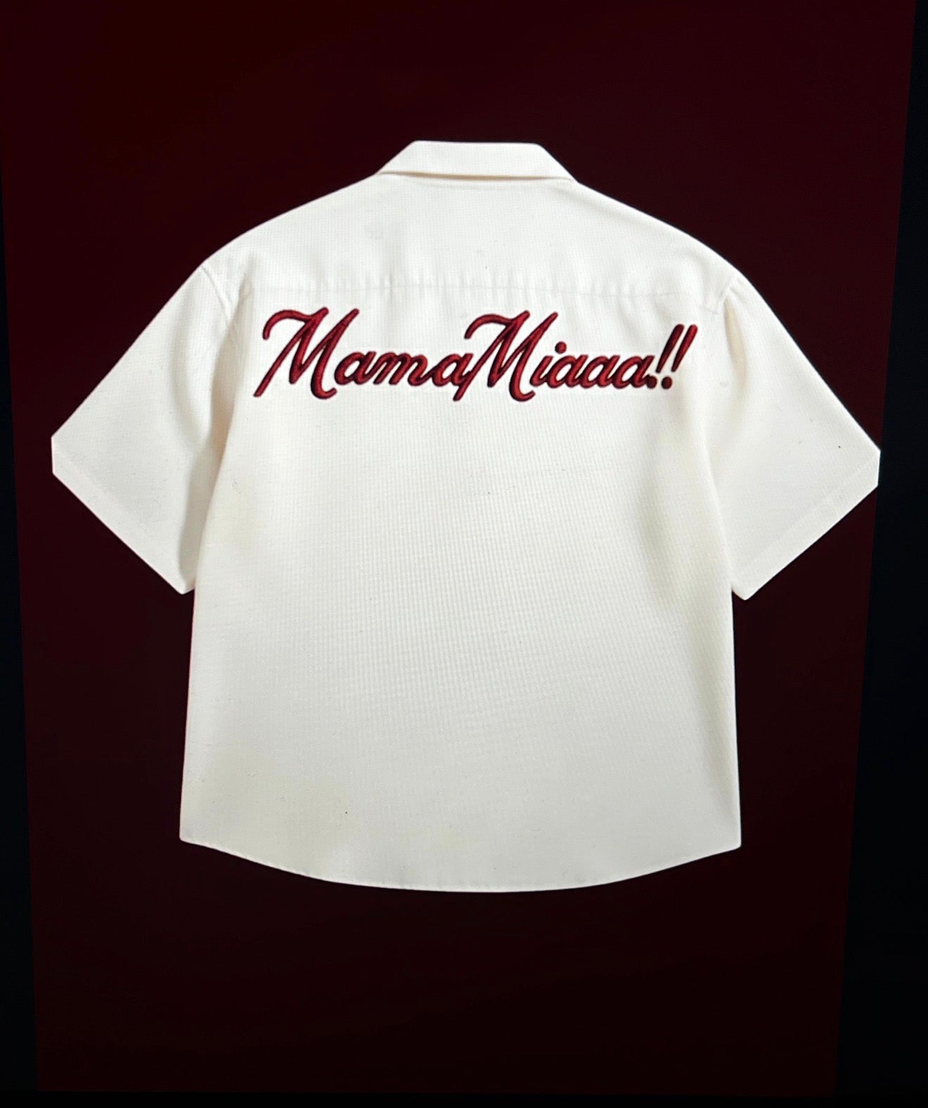Premium white Short Sleeve Shirt 💋(MamaMiaa)