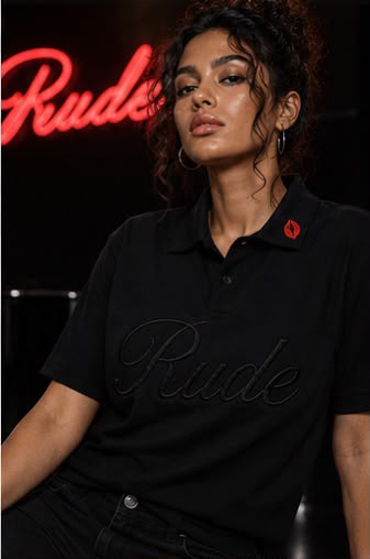 Black RUDE Polo