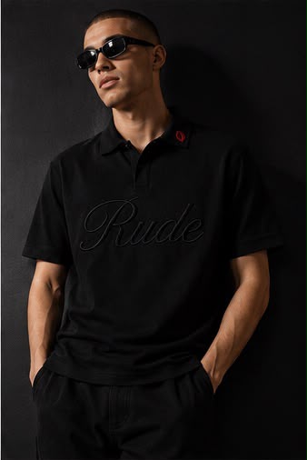 Black RUDE Polo