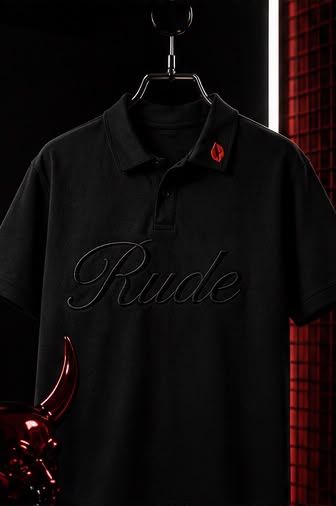 Black RUDE Polo