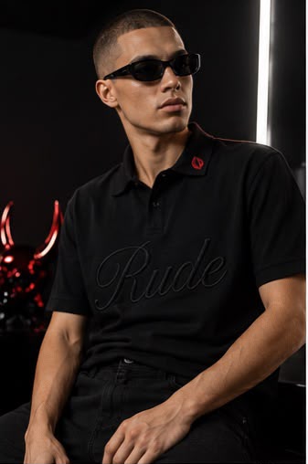 Black RUDE Polo